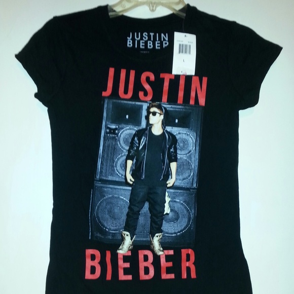 JUSTIN BIEBER authentic shirt 2012-13 tour LARGE - Picture 2 of 5